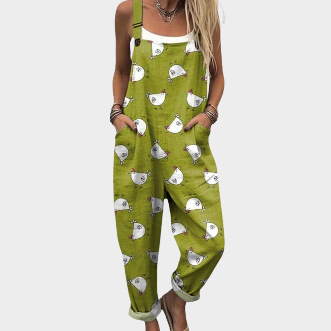 Elodie | Verspielter Hahn-Print