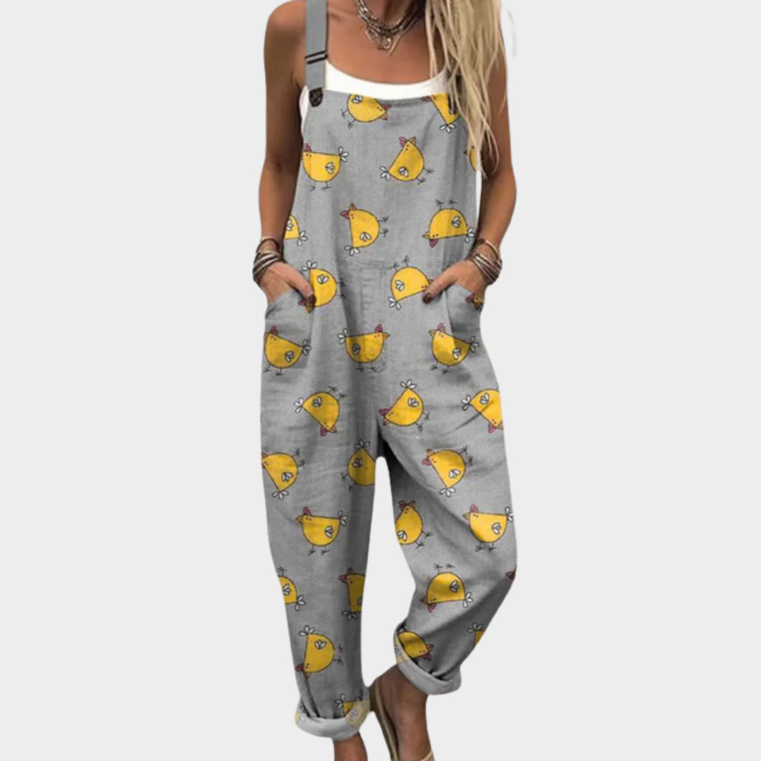 Elodie | Verspielter Hahn-Print