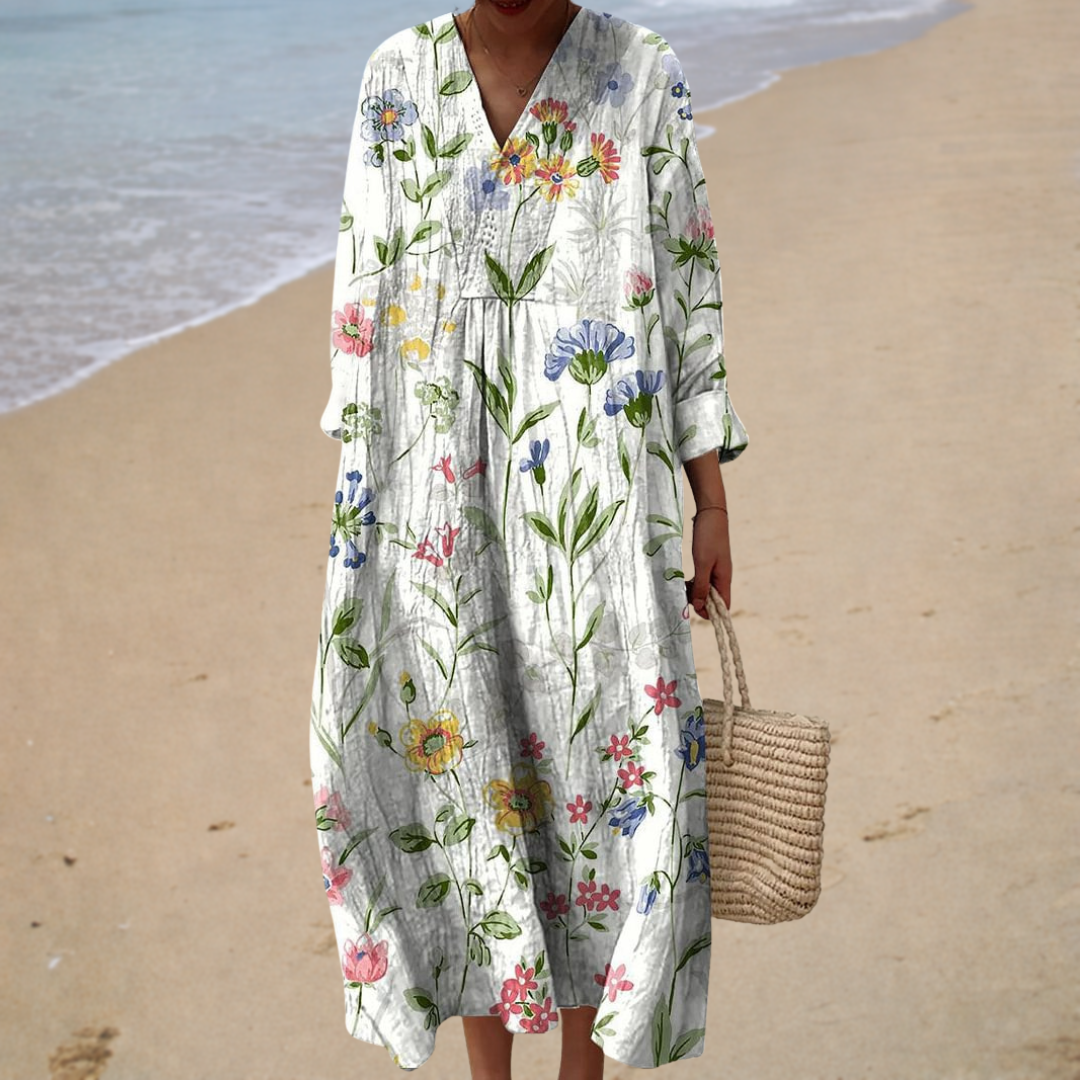 Vorteilhaftes bedrucktes Sommerkleid