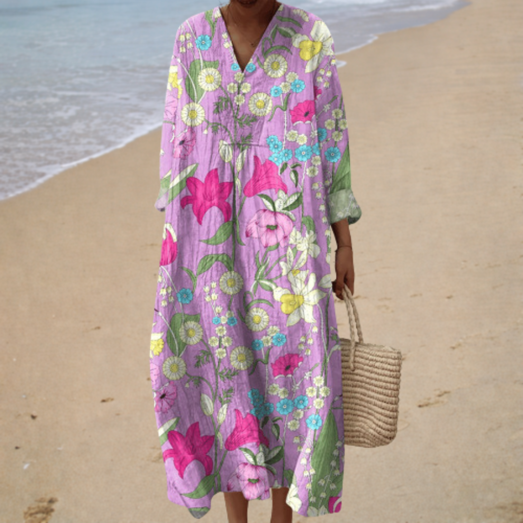 Vorteilhaftes bedrucktes Sommerkleid
