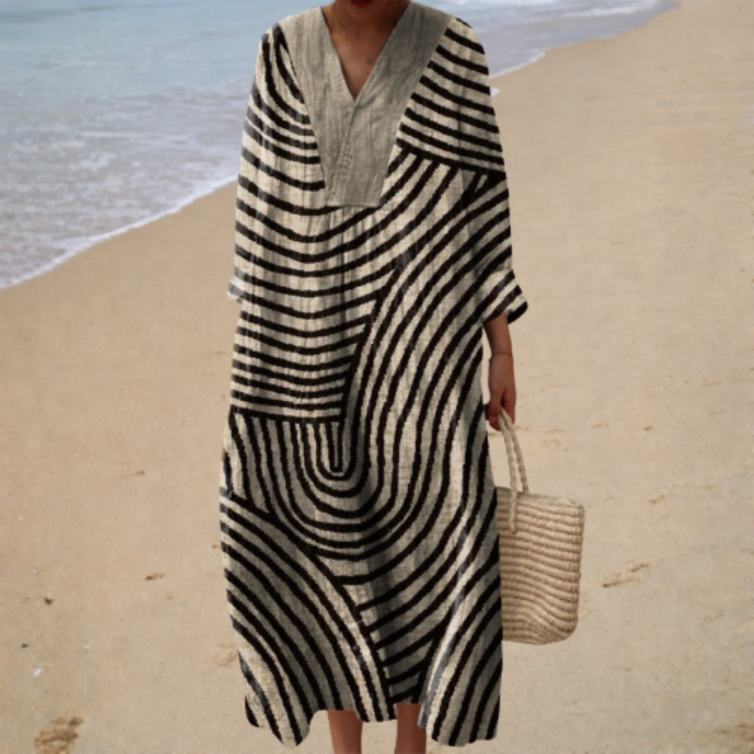 Vorteilhaftes bedrucktes Sommerkleid
