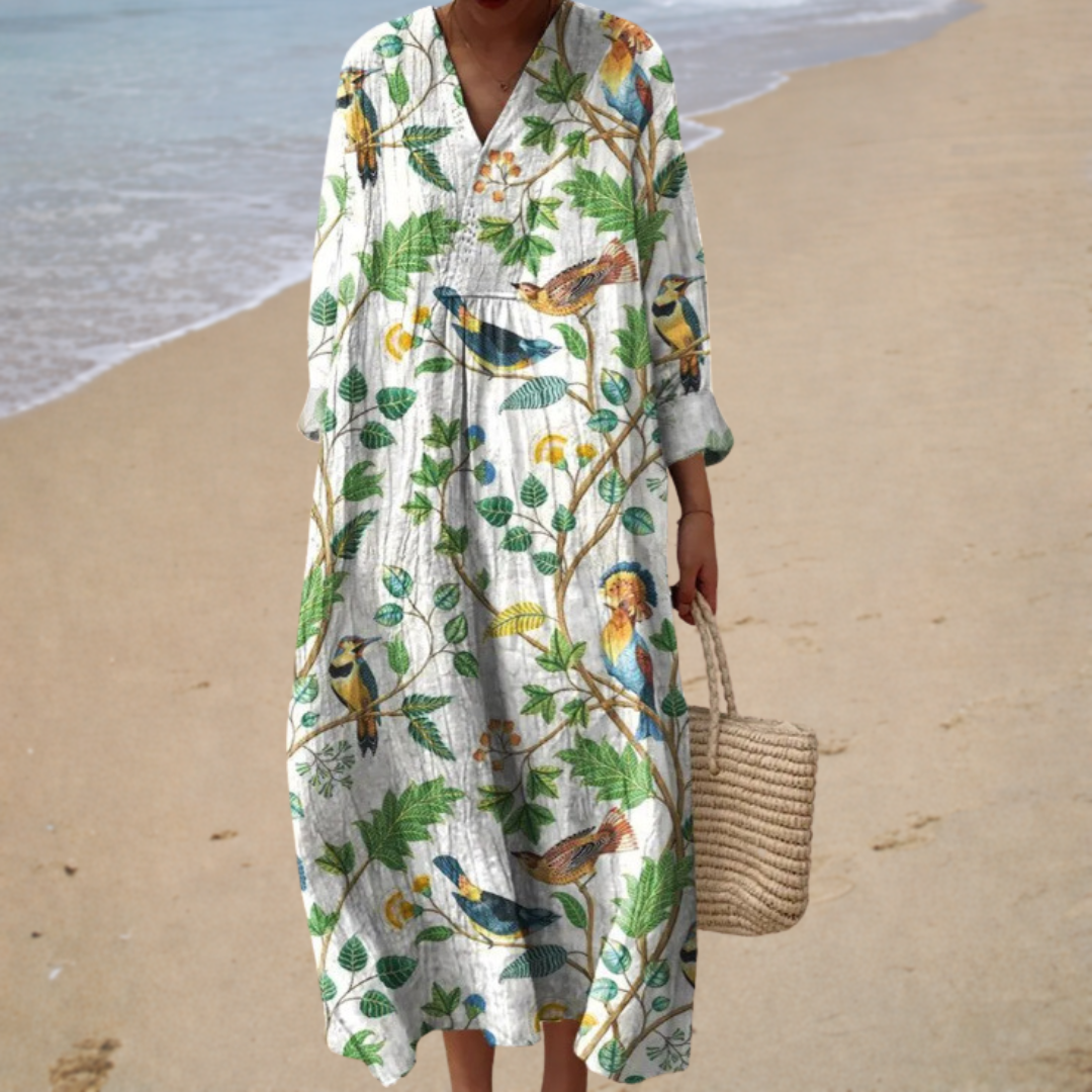Vorteilhaftes bedrucktes Sommerkleid