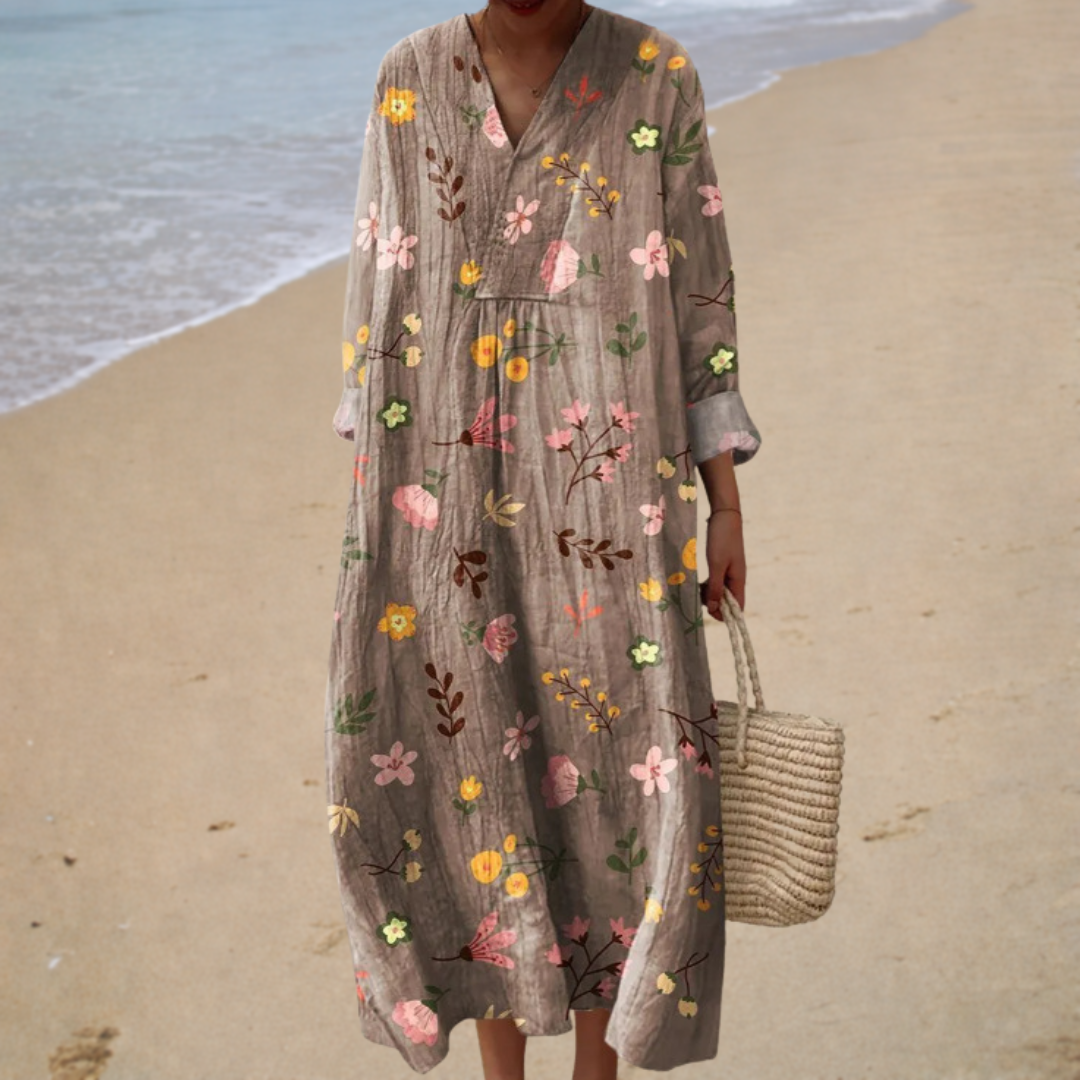 Vorteilhaftes bedrucktes Sommerkleid