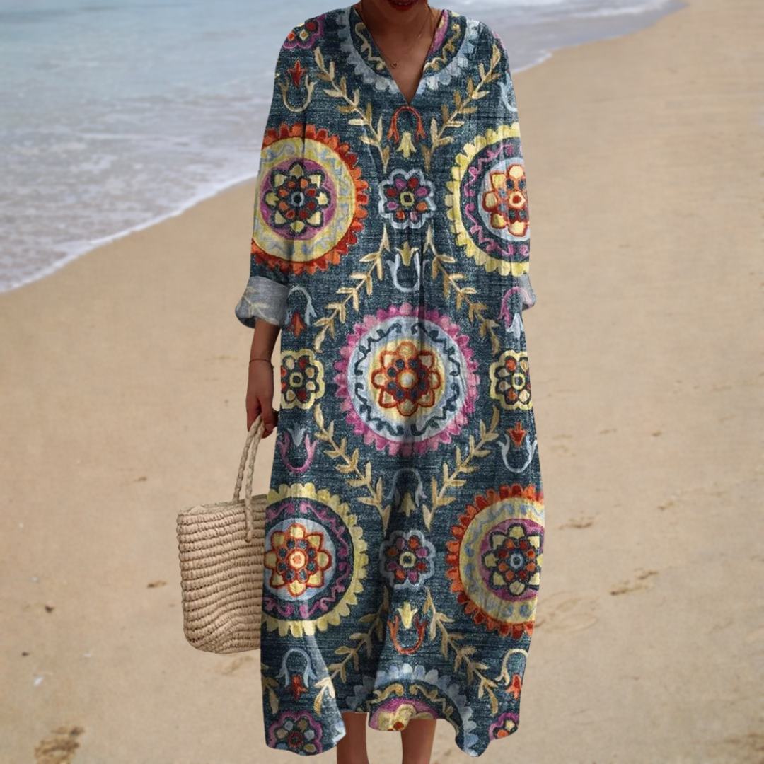 Vorteilhaftes bedrucktes Sommerkleid