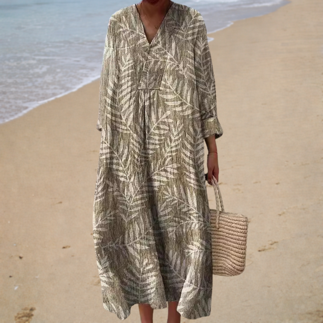 Vorteilhaftes bedrucktes Sommerkleid