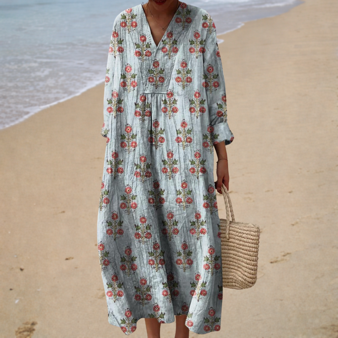 Vorteilhaftes bedrucktes Sommerkleid