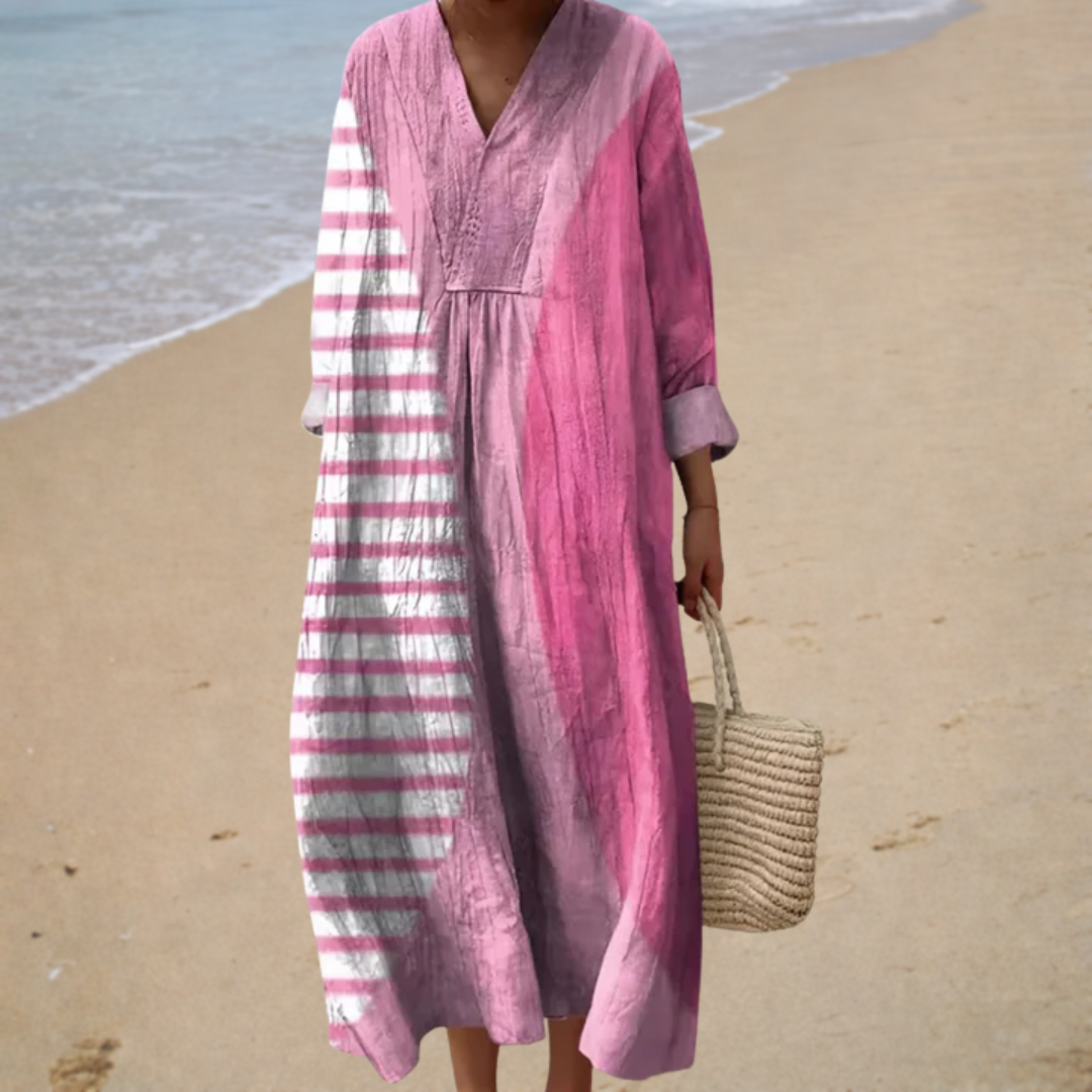 Vorteilhaftes bedrucktes Sommerkleid