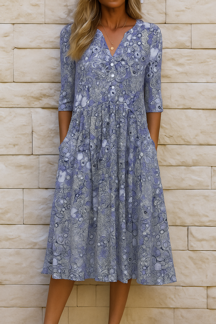 OLIVIA | ELEGANTES KLEID MIT V-AUSSCHNITT