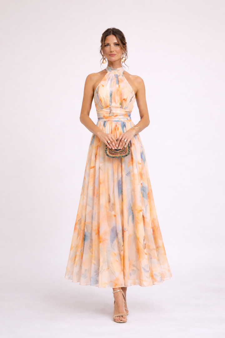 CAMILLE - Halterkleid Aquarell
