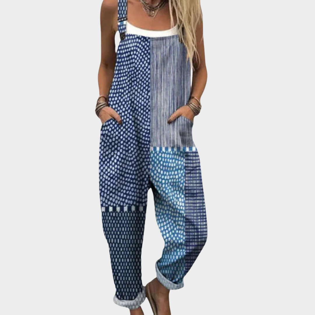 Isla | Grafisches Blau-Patchwork