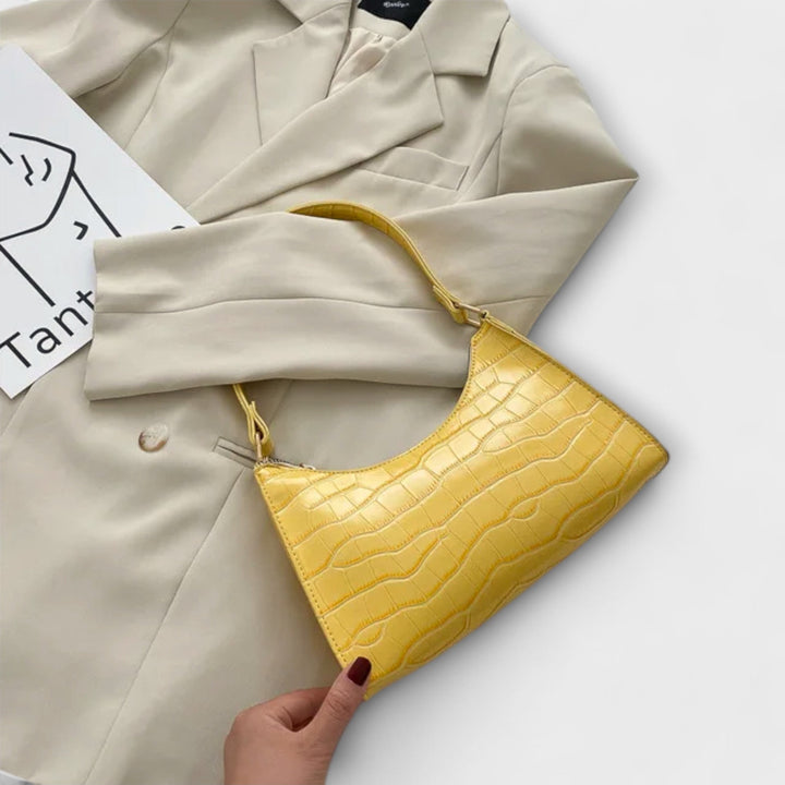 Olivia - Glänzende Lederhandtasche