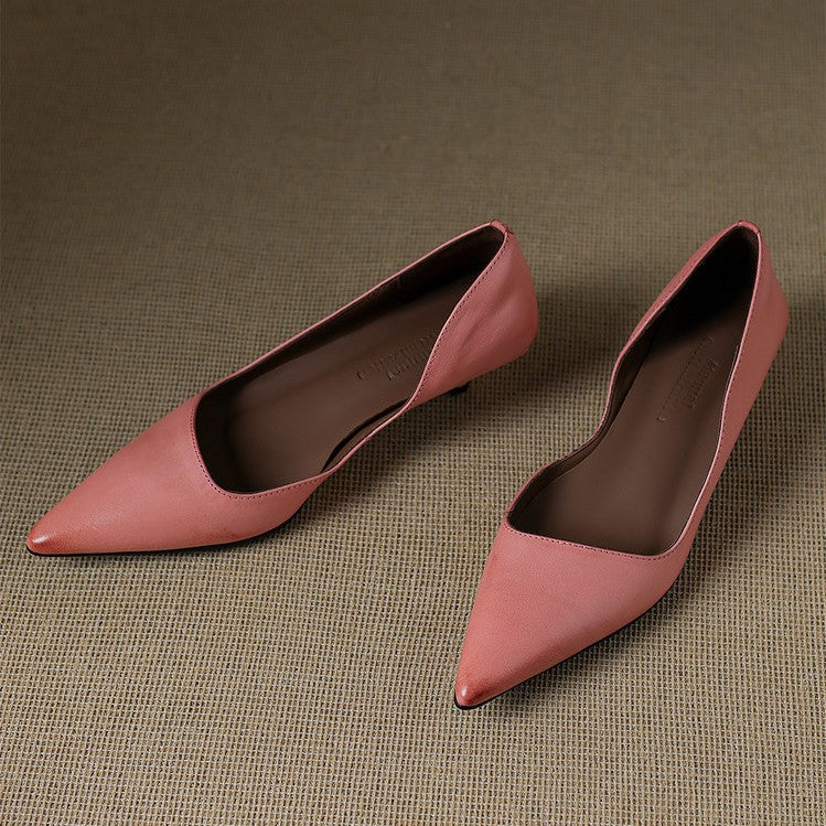 Orlisse Leder Kitten Heel Pumps