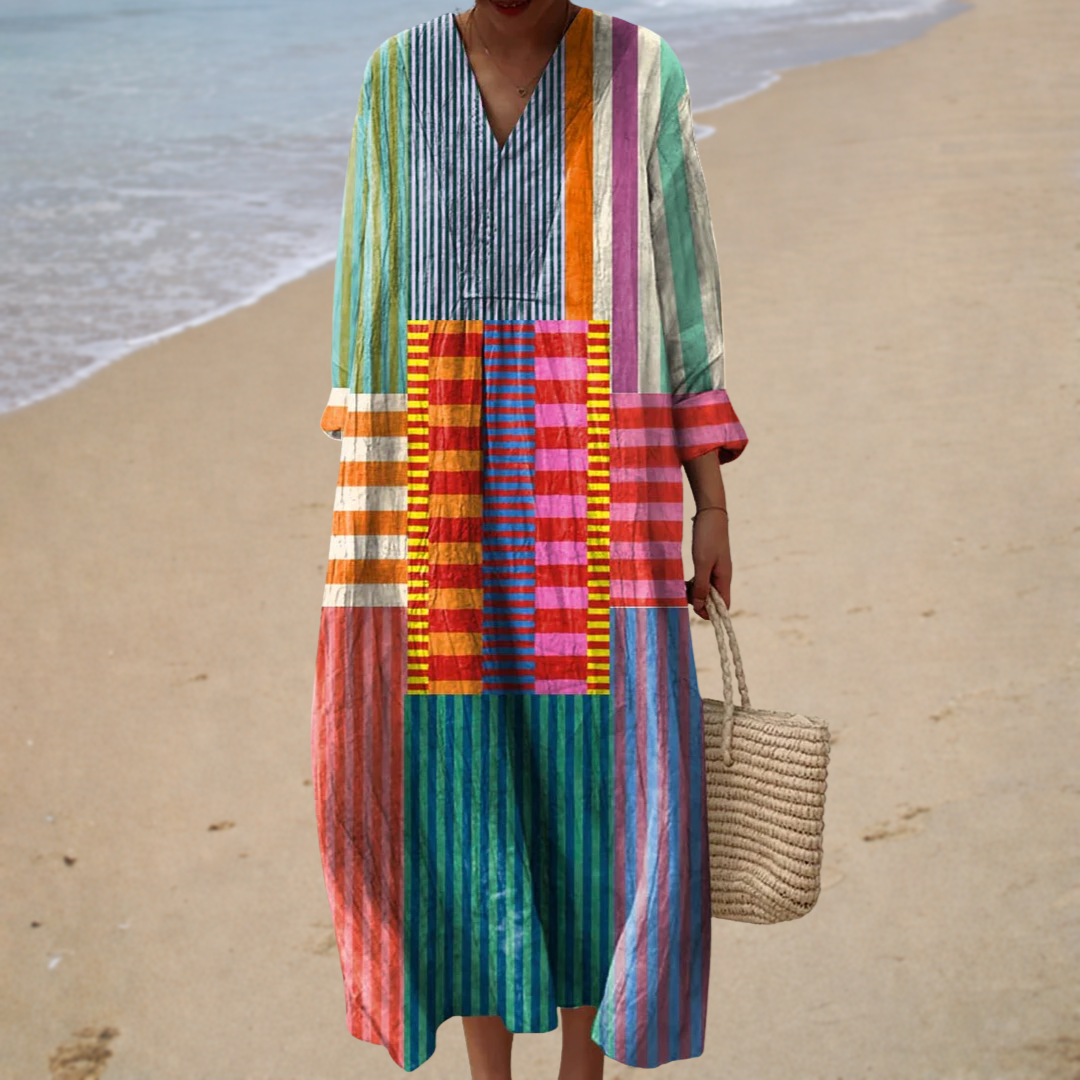 Vorteilhaftes bedrucktes Sommerkleid
