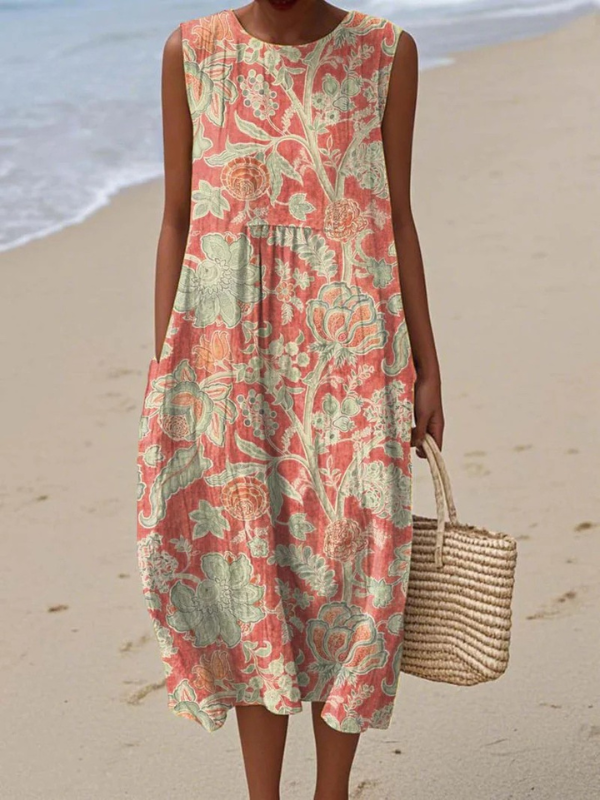Beth™ Blumen-Midikleid
