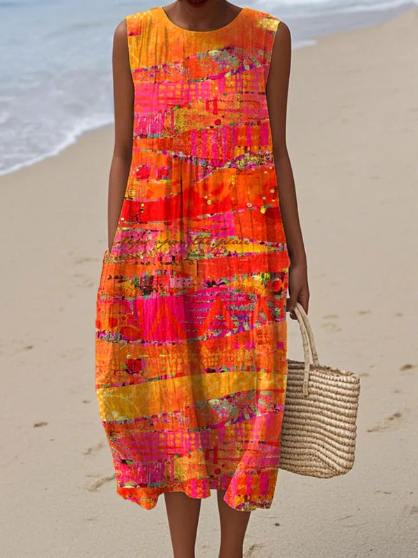 Faye™ Sonnenuntergangs-Midikleid