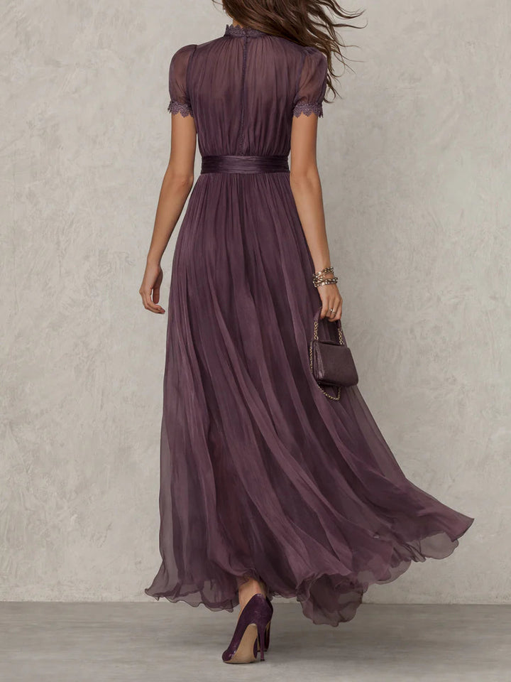 Ashley | Vintage Elegantes Chiffon Maxikleid